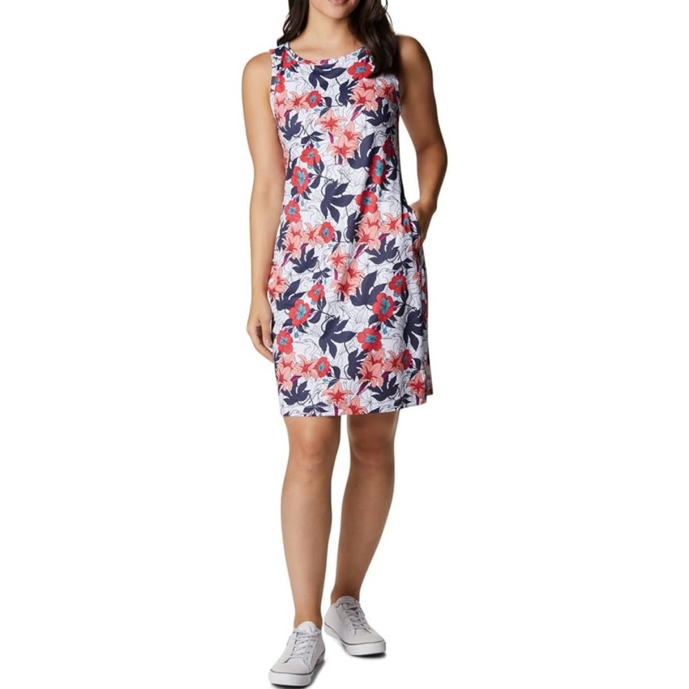 Columbia Chill River UPF Floral Novelty Bird Print Athleisure Dress XS Outdoor